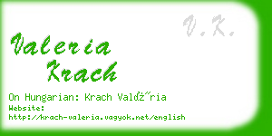 valeria krach business card